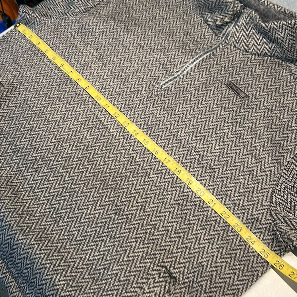 NEW Cinch Pullover Quarter 1/4 Zip Womens Sz XXL Gray Herringbone Pockets Soft - Picture 7 of 8